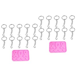 Operitacx 22 Pcs Bow Mold Crystal Epoxy Resin Mold and Key Rings DIY Kits Earring Resin Molds Jewelry Accessories Key Chains Clay Earring Kit DIY Earrings Mold Clay Kit Ornament Alloy Ribbon