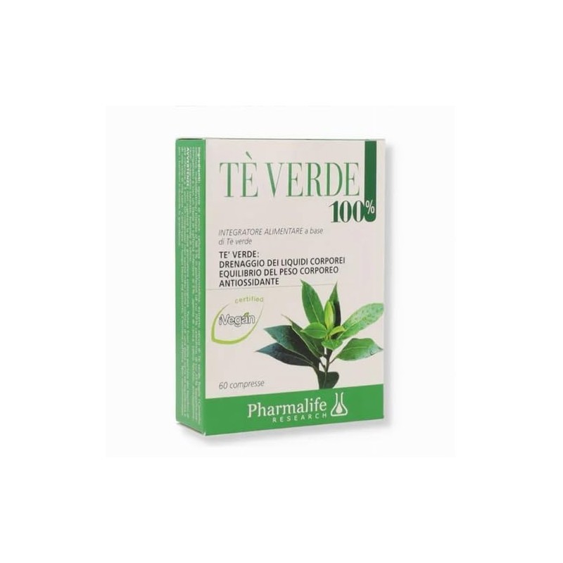 Pharmalife Tè Verde 100%, 60 Compresse