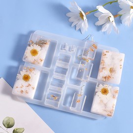 UR Urlifehall 5 Pcs Jewelry Resin Molds Silicone Rectangle Resin Casting Molds Epoxy Molds Silicone Rectangle for Jewelry Making Bracelet