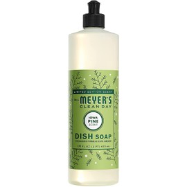 MRS. MEYER'S CLEAN DAY Liquid Dish Soap, Biodegradable Formula, Limited Edition Iowa Pine, 16 fl. oz.