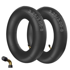 2 Stück 3.25-8 3.00-8 Schlauch mit Gebogenem Ventil TR-87, Rasenmäherreifen Schlauch 3.25/3.0-8 Kompatibel mit Rasenmäher, Schubkarren, Gartenanhängern, Go-Karts-8 Zoll Felge