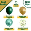 Green and Gold Balloons,60 Packs 12 Inch Metallic Green Gold