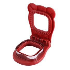 LEPCY Uncrustables Sandwich Maker Sealer Cutter, Crustless Sandwich Cutter, PB&J Uncrustable Maker - Color Dark Red, Square Shape