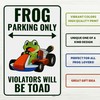 Venicor Frog Parking Sign Decor - 9 x 14 Inches