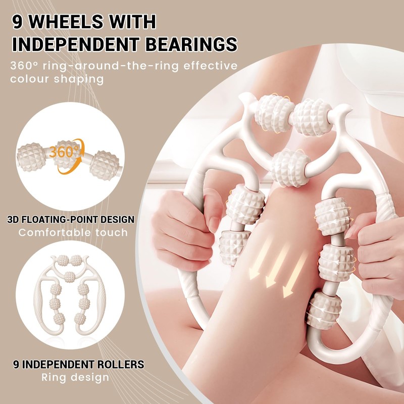 HYran Massage Roller, Massage Roller Legs, Massage Roller with Handle