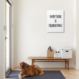 XWELLDAN Everything Is Figureoutable Office Framed Canvas Wall Art Decor, Inspirational Motivational Wall Art Decor, 11x14 Inches