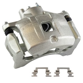 TRQ Front Left Brake Caliper w/Bracket Drivers Side Compatible with 2011-2014 Chrysler 200 2007-2010 Sebring 2008-2014 Dodge Avenger 2007-2012 Caliber 2007-2017 Jeep Compass Patriot
