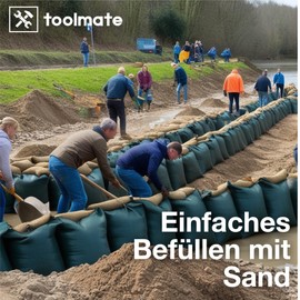 Sandbag for Floods - Flood Protection with Lacing - 40 x 60 cm Sack & Fabric Bag for Water Protection Unfilled (10)