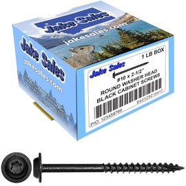 #10 x 2-1/2" Round Washer Head Truss Head Screw. Torx/Star Drive Head Wood Screws. Multipurpose Cabinet, Furniture, Siding and Trim and General Construction - 1 Pound ~72 Screws