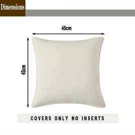 Tennove Cushion Covers 45x45cm Soft Chenille Couch Throw Pillows Case Pack of 2 Farmhouse Decorative Luxury Cushion Pillow Covers Pearl White Pillowcase for Home Sofa Bedroom Decor