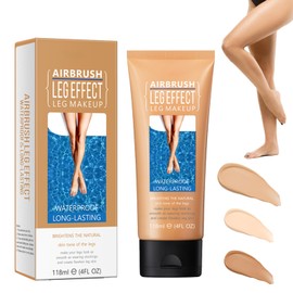 Leg Makeup Waterproof No Transfer, Leg Make Up to Cover Veins, Leg and Body Scar Tattoo Cover Up, Light, Easy Application, Concealer Full Coverage(#2 Wheat Color, 4 FL OZ)