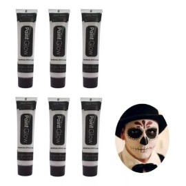 AYS 6 Piezas Pintura Corporal Blanca Paintglow Body Paint
