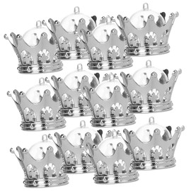 SHOWERORO 12Pcs Fillable Crown Candy Boxes with Dome for Wedding Favors and Princess Birthday Party Decorations Candy Containers for Table Centerpieces