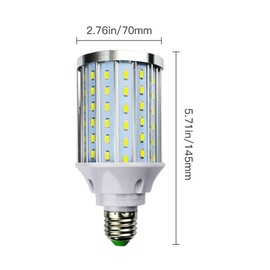 MD Lighting 30W E27 LED Corn Light Bulbs(2 Pack)- 108 Leds 5730 SMD 2700 LM COB Light Lamp Ultra Bright Daylight White 6000K LED Bulb 240 Watt Equivalent for Backyard Barn Outdoor Large Area, 85V-265V