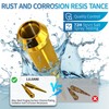 LUJIANI M14X1.5 Gold Wheel Spike Lug Nuts, 32 PCS Lug