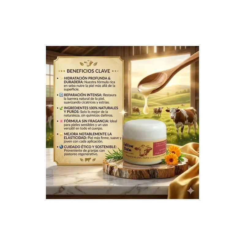 Crema De Sebo De Res Cremosa Fácil Absorciónregalo