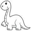 LILIAO 4.5" Brontosaurus Cookie Cutter Dinosaur Sandwich Cutters, Stainless Steel