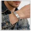 Xusamss Mens Cuban Link Bracelet Stainless Steel Double Layer Chain