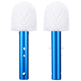 Corner and Step Pool Round Brush, Pool Step and Corner Brush, 180 Degree Rotation Handle Scrub Brush for Inground and Ground Swimming Pool, Spa, Hot Tub, Standard Poles Connection (2 Pieces)