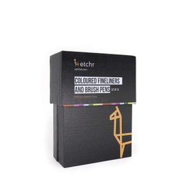 ETCHR Professional Multicolor Drawing Pen - 8 Colors with Two Tip Pens for Drawing, Sketching, Ink, Office and Writing - Quality Waterproof and Fade Resistant - Pack of 16