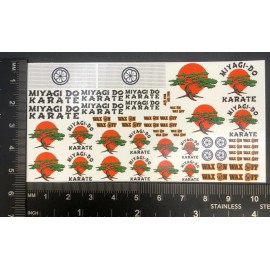 Unbranded Clear 1:64 Waterslide Decal for JDM VW Silverado Cobra Kai Miyagi-Do Karate