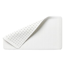 Rubbermaid Commercial Products Rubbermaid Commercial Products Bath Tub and Shower Mat, 36-Inch X 18-Inch, White, Extra Long, Machine Washable, Safti-Grip Non-Slip Bathroom Mat with Suction Cups for Home/Hotel/Shower/Bathtub