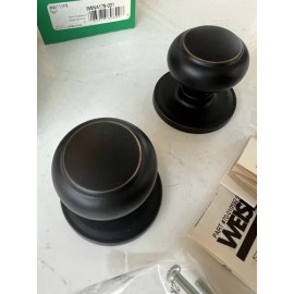 Weiser Troy Single Dummy Knob Universal Doors 9WNA Venetian Bronze -Pair (2)