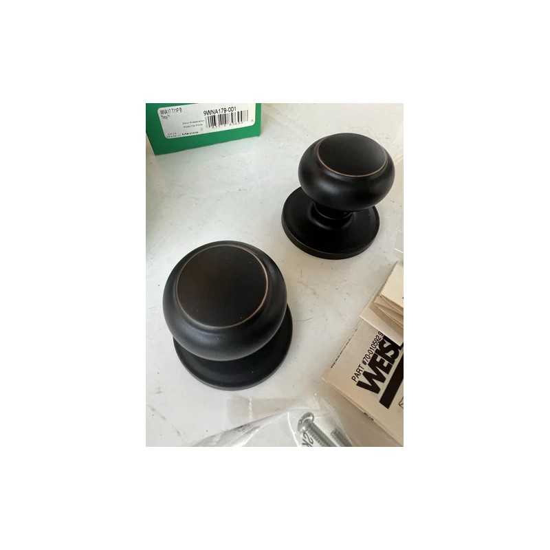 Weiser Troy Single Dummy Knob Universal Doors 9WNA Venetian Bronze