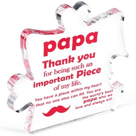 YATOJUZI Gifts for Papa Grandpa Grandfather Gifts from Grandchildren Birthday Christmas Gifts for Best Grandpa Acrylic Keepsake Gift