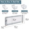 M-CASTLE Toddlers Bed Rails Liftable Crib Guardrail 47 Inch, Single