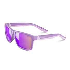 ACBLUCE Sunglasses for Kids Girls Boys Polarized Child Teen Youth Sports Sofeball Beach Running Cycling Purple Glasses for Age 6-12
