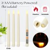 Baquler 50 Pcs 9.7 Inches Flameless Taper Candles Bulk Battery