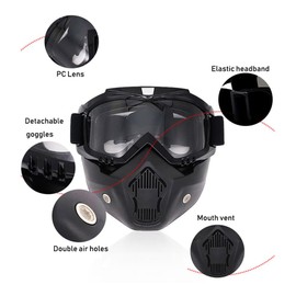 Airsoft Helmet and Full Face Mask, Detachable Airsoft Goggles,Paintball PJ Fast Helmet with Front NVG Mount and Side Rail
