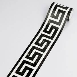 DOGGER PVC Wallpaper Border Wall Decal Sticker Wall Paper Border Self Stick for Kitchen Bedroom Decoration 10cm by 5m