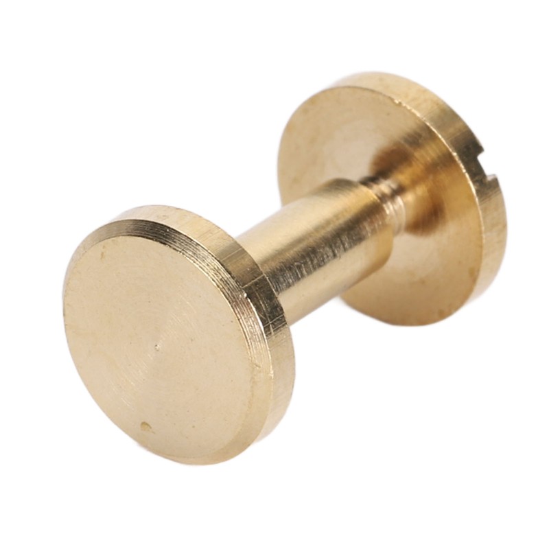 50 Set Binding Rivet Round Flat Head Brass Slot Screw