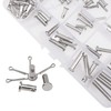 Rrina 110Pcs 304 Stainless Steel Flat Head Clevis Pins Cotter
