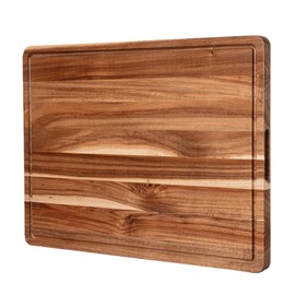 DYTesa Cutting Board, 20 x 15 Inch Large Acacia Wood Cutting Board 1.5" Thick, Durable Wood Cutting Boards for Kitchen with Deep Juice Grooves & Built-in Handles, Easy to Clean