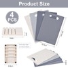Set of 4 chopping boards with base, double-sided plastic chopping