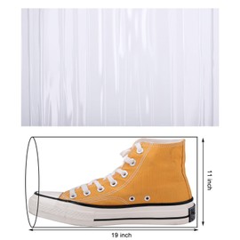 Kathfly Shoe Shrink Wrap Bags, 300 Pcs 11x19 Inches Sneaker Wrap Bags PVC Heat Shrink Plastic Large Shoes Protector for Men Women Shoe Storage Bag Effectively Avoid Sole Yellowing and Keep Dust Away