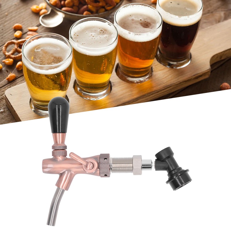 G5/8 Beer Faucet Brass Stainless Steel Beer Tap Adjustable Beer