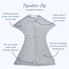 SleepingBaby Zipadee-Zip Fleece Transition Swaddle - Arms-Out Wearable Blanket for