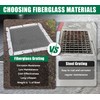 Natotela 24x24x1.5in Fiberglass Molded Grating Micro-Mesh High Strength