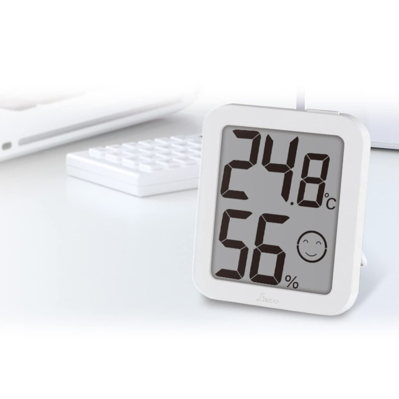Shinwa 73247 Sokutei Digital Temperature and Hygrometer, Environmental Checker, White