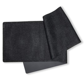 modern-twist 100% plastic free silicone tabletop, dining, decoration, modern design, Table Runner, Black