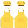 TOPWAYS Kids Apron and Chef Hat Set, kids Aprons for