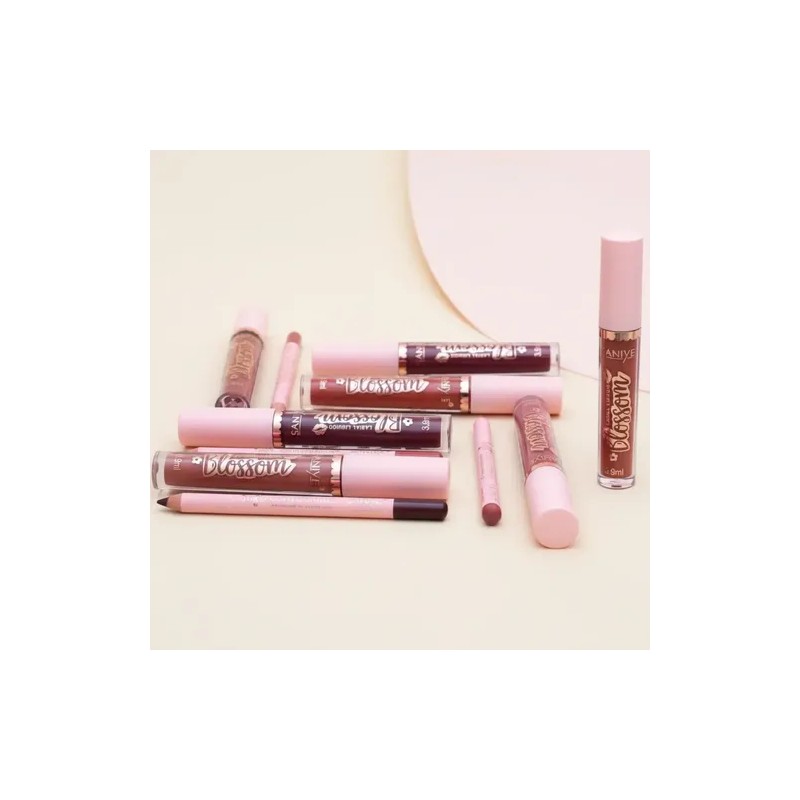 Increíble Labial Líquido Mate Y Delineador Kit De 12pzas