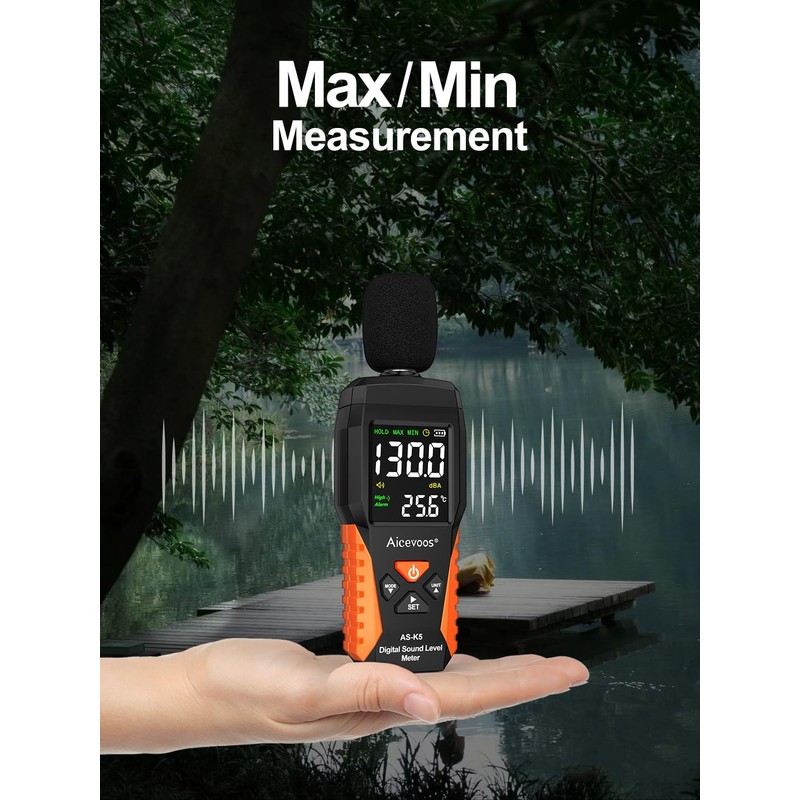 Aicevoos Dezibel Meter dB Meter Sound Level Meter Noise Level