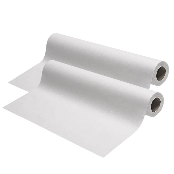 Exam Table Paper - 21''x125’ Disposable Standard White Textured Crepe Medical Barrier Cover Roll - Paper Rolls for Spas, Daycares, Doctors, Chiropractors, Examination and Massage Tables (2 rolls)