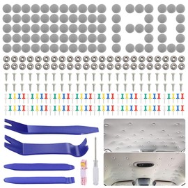Car roof liner repair set, 130 pieces car canopy repair kit, car canopy attachment, car repair rivets set, universal car roof rivets, car canopy repair for all cars