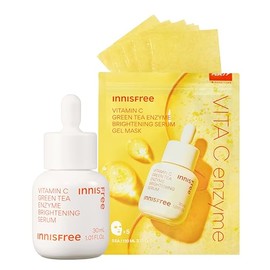 【Innisfree】Vitamin C Serum & Sheet Mask Set【Authentic Product】[Serum+Gel Mask] Firming, High Adhesion, Concentrated Serum, Intensive Care, Vitamin C, Niacinamide, Hyaluronic Acid, High Moisture, High